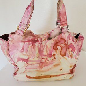 Loewe Leather Purse Puzzle balloon Bag Peach Yellow Pink white orange painted